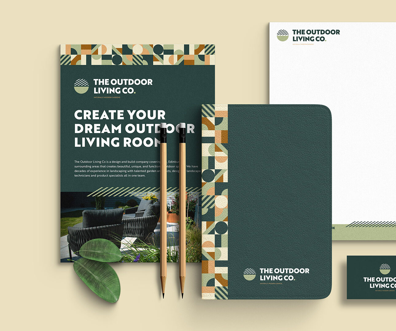 The Outdoor Living Company - Branded stationary and leaflet