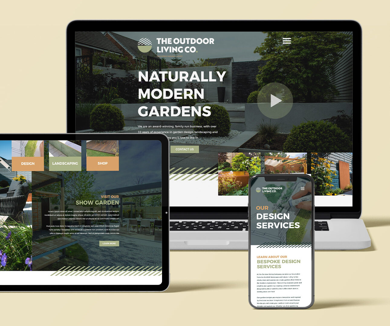 The Outdoor Living Company - Website and app design