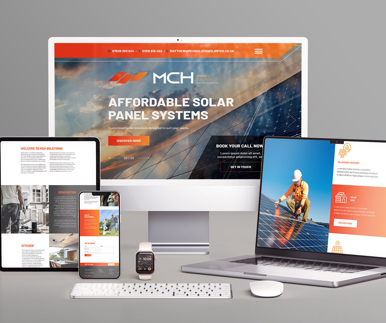 MCH Solar Solutions - Website and app design