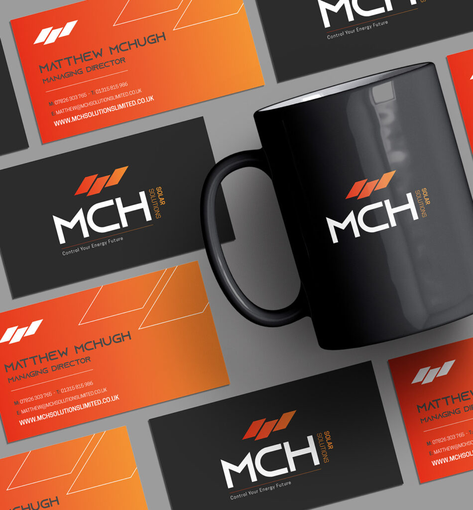 MCH Solar Solutions - Business cards and branded mug